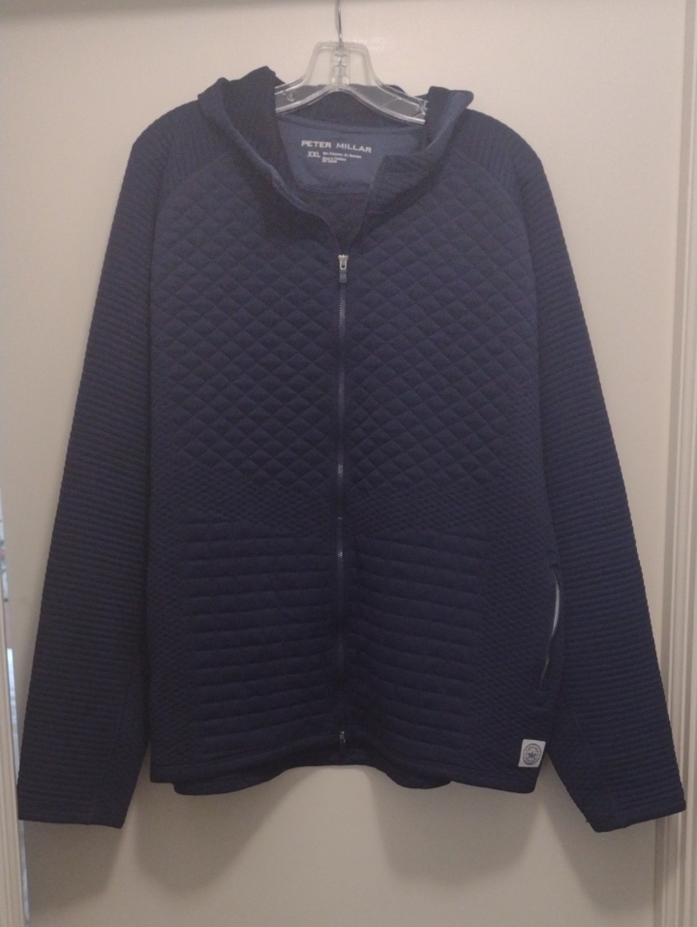 Peter Millar Navy Quilted Hooded Jacket (J1347)
